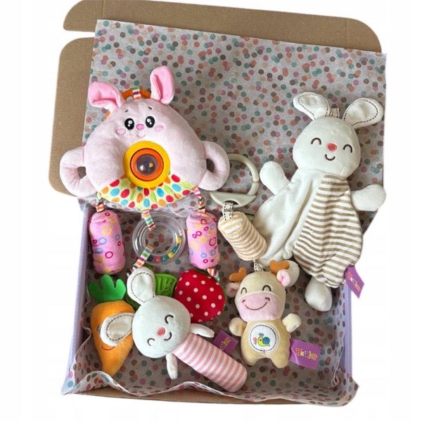 Baby Box – zestaw zabawek dla niemowlaka na prezent dla dziewczynki