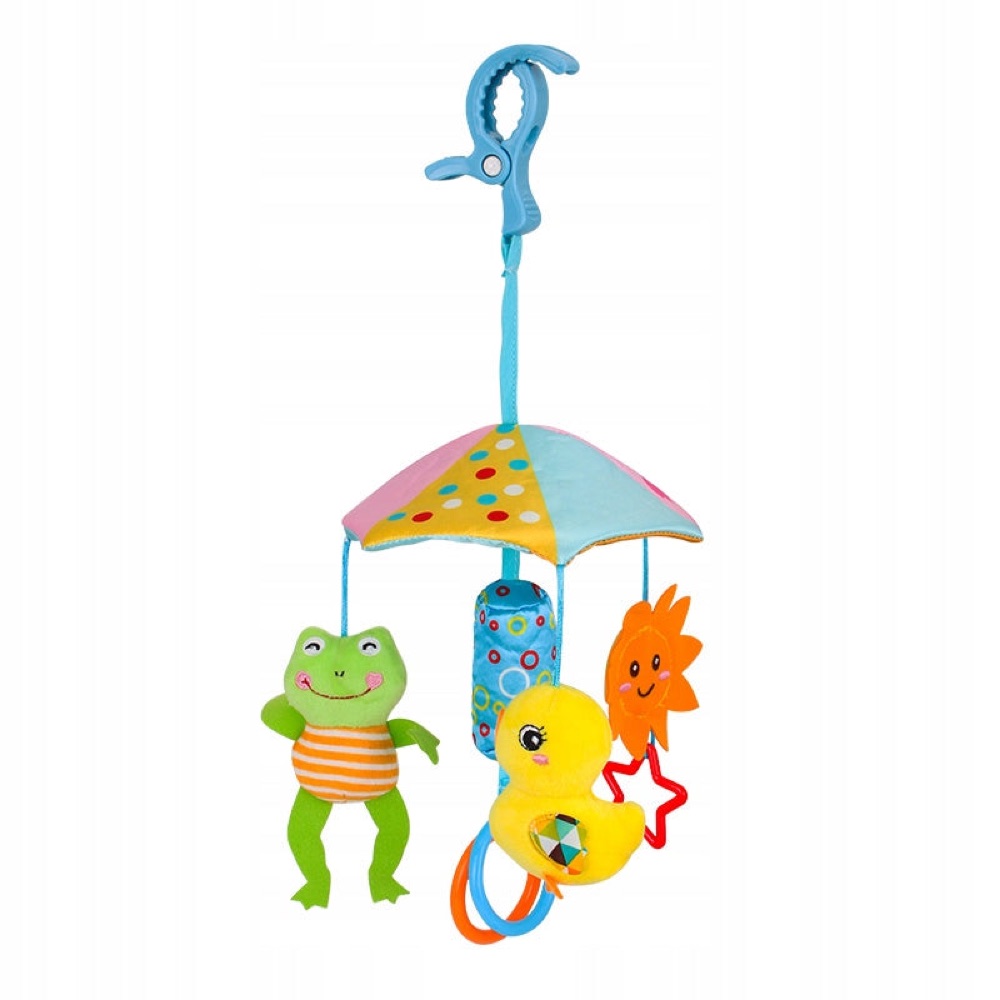 Karuzela do wózka Plush&K z zabawkami i lusterkiem